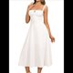 thumbnail image 2 of Vestido Midi con Corsé, Aberturas Fluidas y Cordones para Mujer, Vestido Informal de Verano de Corte A para Fiesta de Té. S, 2 of 8