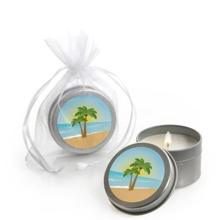 Beach Wedding Candle Tin Bridal Shower Wedding Favors Set Of 12