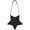 Black, variant on Women's Y2K Aesthetics Bag Star Plush Fluffy Tote Bag Cutecore Fairycore Purse with Long Strap Kawaii Shoulder Bag (Black,One size)
