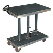 Vestil Manufacturing 20 x 36 in. Partial Stainless Steel Hydraulic Post Table, 1000 lbs