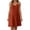 Red, variant on Hvogkswy Cotton Linen Nightgowns for Women Solid Sleeveless Crew Neck Camisole Dresses Soft Breathable Home Sleep Dress