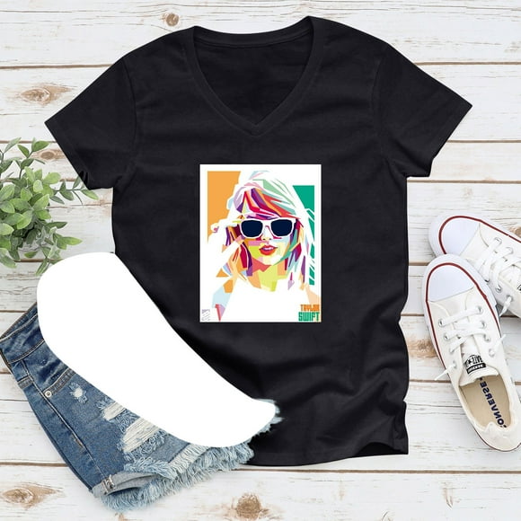 Women's TayIor Tour T-shirt Tylor Swft Shirts Tay Eras Merch Swft Fans Club Lightweight Short Sleeve Shirts Tops for Women Tylor Swft Merch Gifts TKFASHION Yellow XL