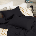 thumbnail image 3 of EGYLIN 800 Thread Count Duvet Cover set 100% Luxury Soft Egyptian Cotton with Zipper Closure 1 Pic Duvet Cover - Black , Oversized Queen (100x100), 3 of 5
