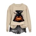 thumbnail image 4 of Sweatshirts for Women Halloween Printed Long Sleeve Hooded Hoodie, 4 of 6