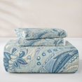 thumbnail image 5 of jejeloiu Airy Paisley Quilt King,Light Print King Coverlet Set For Adults,Blue Beige,3-Piece, 5 of 7