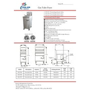 2 baskets Commercial Deep Fryer NSF 40lbs capacity, 90000 BTU/Hr, Natural Gas Stainless Steel, CD-F40