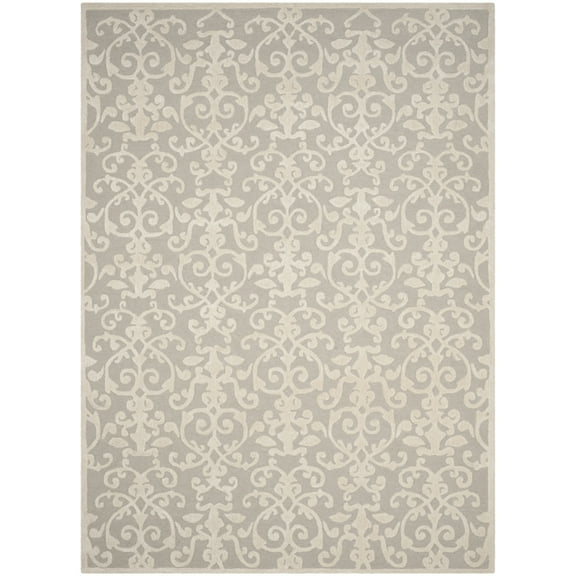 SAFAVIEH Glamour Jarred Floral Area Rug, Grey/Ivory, 8' x 11'