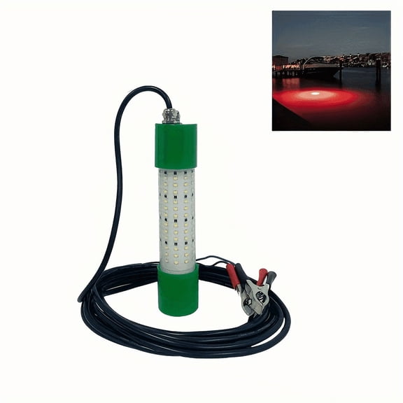 LIKSEA Brand Fishing Light Underwater 12V 100W 12000LM Red Led Submersible Night Boat