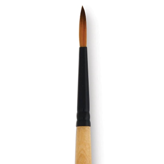 Dynasty Black Gold Brush - Fine Round, Long Handle, Size 8