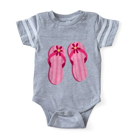 CafePress - Pink Flip Flops - Cute Infant Baby Football (Best Flips In Football)