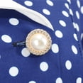 thumbnail image 4 of Dvprdro Robe de Bal pour Femme Invitée de Mariage Mode Vintage à Pois Imprimée Manches Courtes Ligne A Évasée Cocktail Fête Robe Midi, 4 of 5