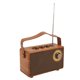 thumbnail image 3 of Altavoz Bluetooth retro con diseño de veta de madera, sonido estéreo de alta fidelidad, Bluetooth 5.3, radio vintage recargable por USB, 3 of 15