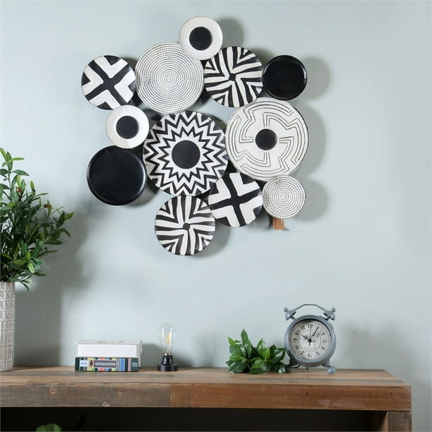 Black and White Abstract Metal Wall Art - Walmart.com - Walmart.com