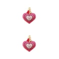 thumbnail image 3 of Langgg Keyring Keyholder DIY Small Decorative Purse Pendent Multipurpose Sweet Gift Workmanship Bag Decor Heart Keychain Rose Red 2Set, 3 of 6