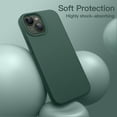 thumbnail image 4 of CRKMGS-Silicone Case for iPhone 13 mini 5.4-Inch, Silky-Soft Touch Full-Body Protective Phone Case, Shockproof Cover with Microfiber Lining (Midnight Green), 4 of 4
