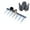 D, variant on XEOVHV Gardenia Iron Weeding Rake, Iron Rake for Gardening and Weeding, 4/5/6/7/8 Teeth Heavy Duty Garden WeedingRake for Backyard Lawn Loosening，Send a pair of gloves as a gift