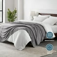 thumbnail image 4 of Bare Home  Lightweight Polar Fleece Blanket Heather Grey King, 4 of 10