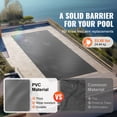 thumbnail image 5 of KFFKFF Safety Cover for 12x25ft Rectangular Inground Swimming Pools, Features Drainage Holes, Mesh Design for Winter Protection, PVC Material, in Dark Grey, 5 of 9