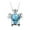 Blue, variant on Cute Fire Opal Sea Turtle Pendant Choker Chain Necklace Women Delicate Jewelry Gift_yi-Green