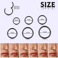 thumbnail image 3 of 3pcs Titanium Nose Hoop Ring Set 20G 18G 16G Septum Ring Seamless Clicker Ring Conch Helix Lobe Hoop Earring Tragus Daith Rook Lip Belly Cartilage Sleeper Piercing Jewelry 6mm to 12mm, 3 of 7