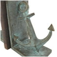 thumbnail image 4 of DecMode 4" Distressed Patina Anchor Blue Polyresin Bookends with Gold Foil Accents (Set of 2), 4 of 11