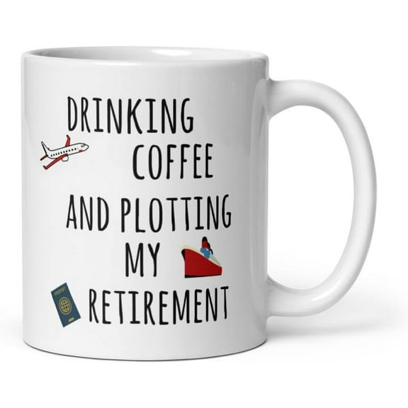 Retirement Countdown Coffee Mug For Retiree Planning To Retire，Creative retirement mugs, 11 oz white high quality ceramic mugs