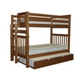 thumbnail image 2 of Bedz King Tall Bunk Beds Twin over Twin Mission Style with End Ladder and a Twin Trundle Espresso, 2 of 3