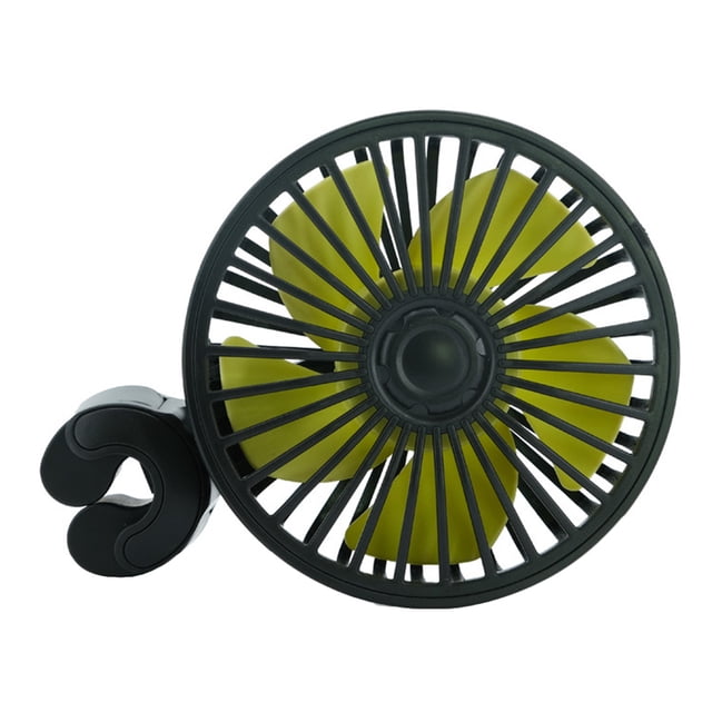 WRISTBIQUE USB Car Cooling Fans Car Fan Black ABS 1Pcs for Compact Use