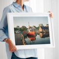 thumbnail image 2 of Peggy's Cove Harbor - Peggys Cove Nova Scotia Canada Photography Harbor Boat Coastal Landscape Scenic Rural Rustic White Framed Wall Art Print 9 x 12 inches, 2 of 4