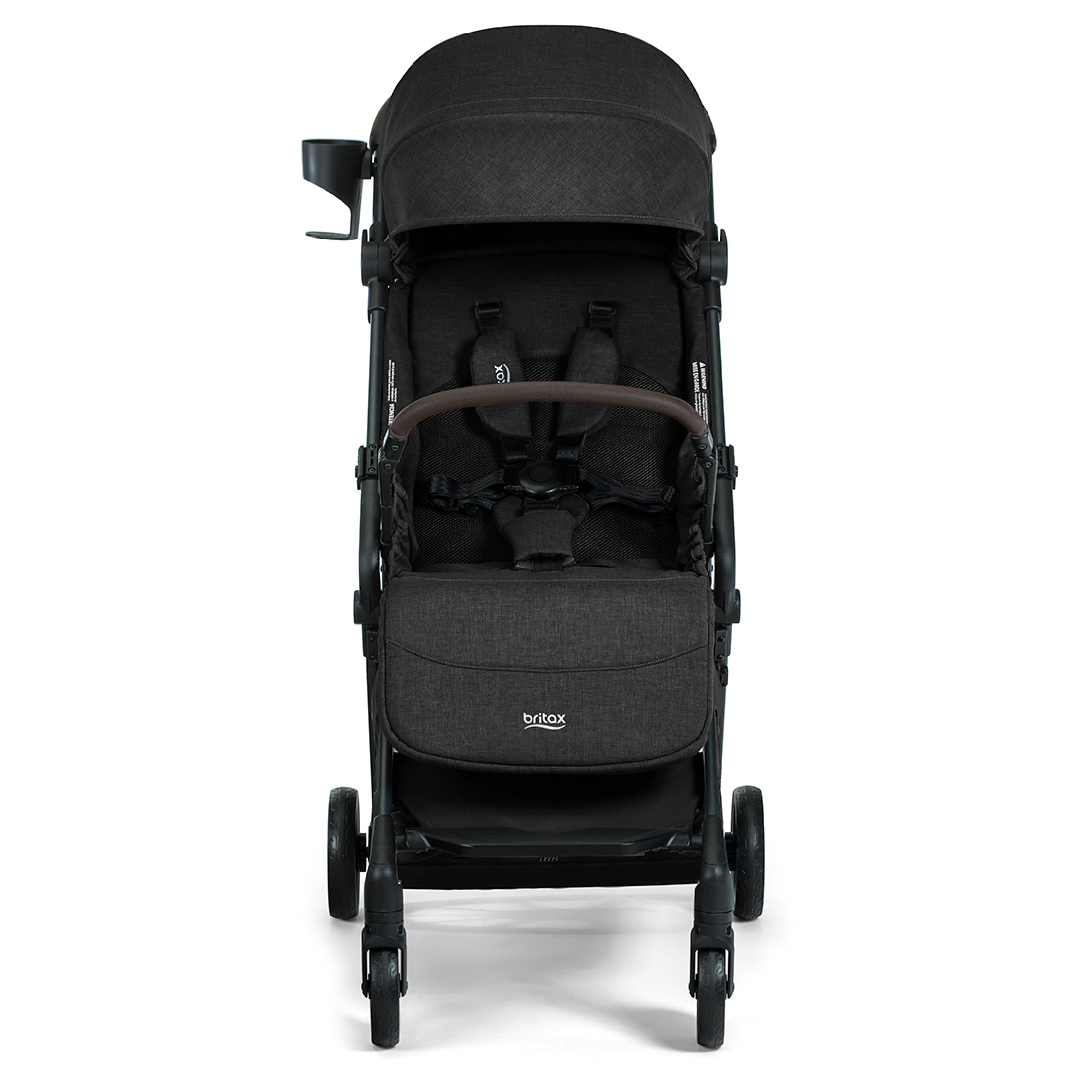 Britax® Juniper™+ Compact Stroller With One-Hand RapidFold™, Infant Car Seat Compatible — Raven Black