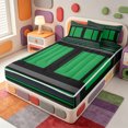 thumbnail image 2 of Erosebridal Modern Stripes Zipper Twin Comforter Sets with Fitted Sheet and 2 Pillowcases,Geometric Lines Art Zipper Bedding Set,Black Reversible,4 Pieces, 2 of 7