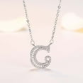 thumbnail image 2 of HHBEAUTY 14K Silver Plated Cubic Zirconia Initial Necklace, Letter Dainty Necklaces for Women, Initial Pendant Necklace Tiny Letter Name Necklaces, Gift for Momen & Mom, 2 of 4