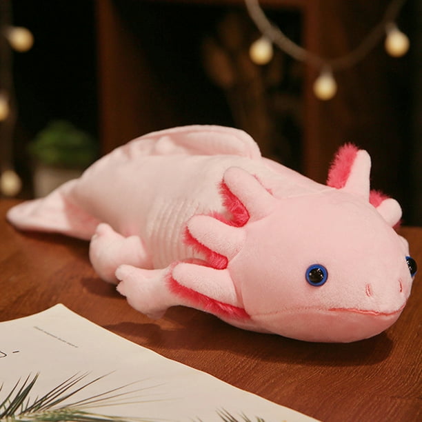 Juguete de peluche Axolotl lindo y creativo de 45cm, juguete portátil de regalo de cumpleaños para niños