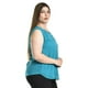 thumbnail image 2 of Blusa sin manga con detalle metalico Roman Fashion /Tallas Extras, 8006 (Azul claro) azul 42, 2 of 5