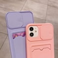 thumbnail image 4 of Wallet Phone Case Compatible with iPhone 12 Mini, Handmade Purse Protective Business Style Hard Case Cover with Slide Camera Lens Protector (Pink, iPhone 12 Mini), 4 of 7