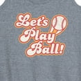 thumbnail image 3 of Instant Message - Lets Play Ball - Women's Racerback Tank Top, 3 of 6