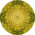 thumbnail image 1 of Ahgly Tapis Rond Lavable en Machine Intérieur Transitionnel Jaune Foncé Vert, 4 Pieds Rond, 1 of 7