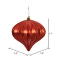 thumbnail image 4 of Vickerman 5.7" Red Matte Onion Christmas Ornament, UV treated, Set of 3, 4 of 5