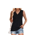 thumbnail image 2 of Wiholl Tank Tops for Women Summer V Neck T Shirts Trendy Sleeveless Basic Tee Loose Fit 2026 Fashion, 2 of 8
