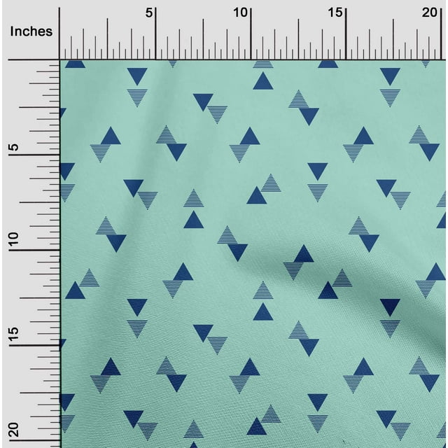 oneOone Cotton Poplin Fabric Triangle Geometric Decor Fabric Printed BTY 42 Inch Wide