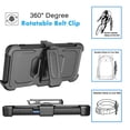 thumbnail image 4 of EBIZCITY Belt Clip Holster Case For Motorola Moto Edge 2021 / Moto Edge 5G UW, Shockproof Phone Case with Built-in Screen Protector for Moto Edge 2021 / Moto Edge 5G UW -Black, 4 of 6