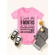 thumbnail image 3 of Newborn Infant Letter "9 Months" Embroidery Romper Short Sleeve Crew Neck Jumpsuit For Baby Boys And Girls Toddler Clothes, 3 of 5