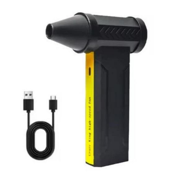 High-Speed Handheld Jet Turbine Fan with 3-Speed Adjustment, 160000 RPM Ultra Powerful Wind (60m/s), Mini Portable Blower for Keyboard & Car Cleaning, Compressed Air Duster Function, Black Color