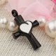 thumbnail image 3 of 6x Crucifijo de Acero Inoxidable Yuxing Corazón Negro 3 Piezas, 3 of 4