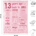 thumbnail image 5 of 13 Year Old Girl Gifts for Birthday Teenage Girls Gifts Ideas 13th Birthday Decorations for Girls Daughter Sister Soft Throw Blanket Back in 2011-, 5 of 7