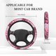 thumbnail image 3 of Fotbe Pink Glitter Heart Candy Funda para Volante Universal de 15 pulgadas, Accesorios para Auto para Hombre y Mujer, Protector de Volante Cómodo para SUV y Sedán, 3 of 6