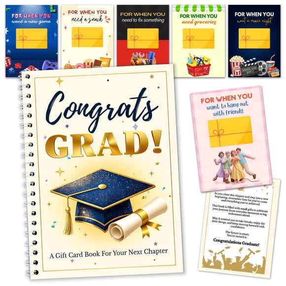 Libro de tarjetas de regalo LINHARA Graduation 2026 con 20 páginas para ella y él