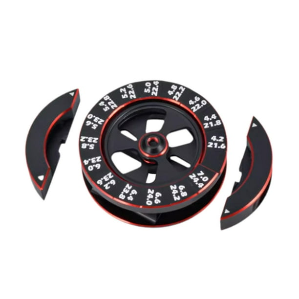 Medidor de coche RC, práctico, profesional, herramienta de medición RC redonda compacta Negro Rojo