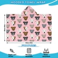 thumbnail image 2 of Pit Bull Terrier Hooded Bath Towel，60"x35" for Ages 3 To 12 Kids, Quick Dry Lightweight Soft Microfiber Hood Beach Towel Cover Up for Kids, 2 of 7