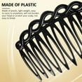 thumbnail image 5 of Women Hair Comb Accessories, Plastic Hair Side Combs, Twist Decorative Comb Clips for Women Bridal Wedding Veil Teeth(Black, Light Coffee, Dark Coffee), 6 Pcs, 5 of 8